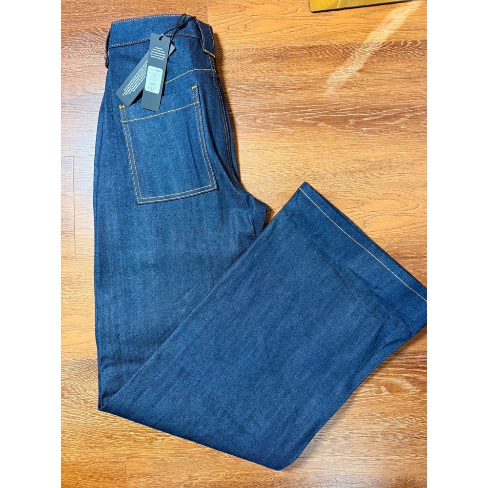 Fashion Nova Low Rise Baggy Wide-Leg Jeans Womens Dark Wash Blue Size 3